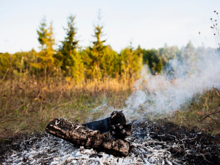 Оставленная в лесу стеклянная бутылка может стать причиной крупного пожара
