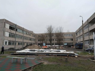 В Давыдовской гимназии начинаются работы по утеплению фасадов