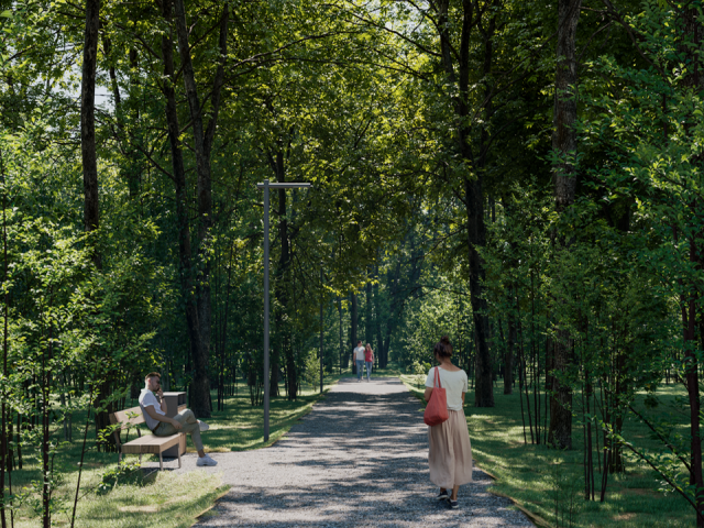 Детская площадка, парковка и новые дорожки: благоустройство «Дубровицкого леса» завершится уже в июле