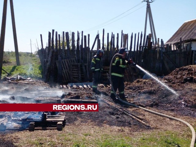Возгорание сена в поселке Красная Пойма чуть было не привело к крупному пожару