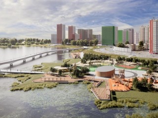 Пешеходный мост и зоны отдыха: между Люберцами и Москвой появится парк «Дружба»