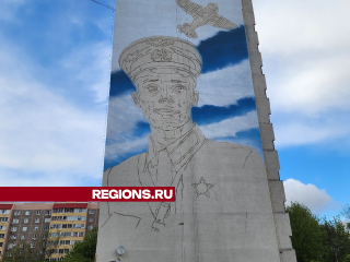 «Подвиг Талалихина нужно помнить»: подольский художник рассказал, почему пишет на фасаде дома портрет Героя