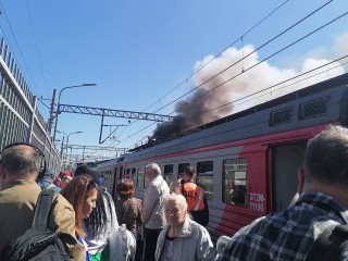 Из-за пожара на станции «Поварово» в пробку встали два «Сапсана»
