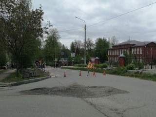 В Можайске на улице Красноармейской перекрыли дорогу из-за ремонтных работ
