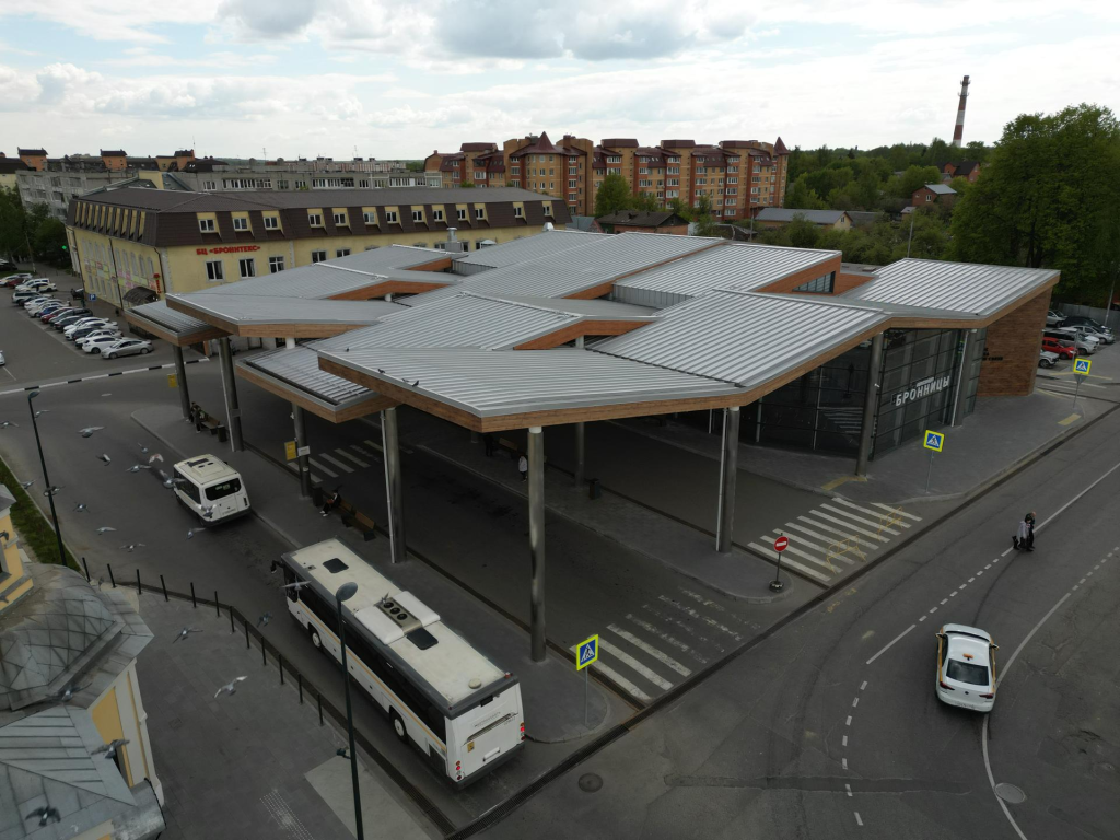 Новый автовокзал в Бронницах: появились кадры с коптера