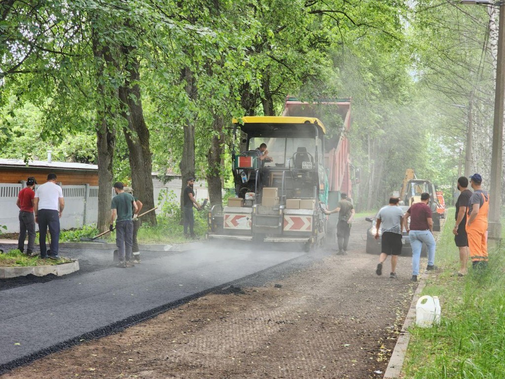 В Пущино отремонтировали автодорогу на улице Радиотелескопной