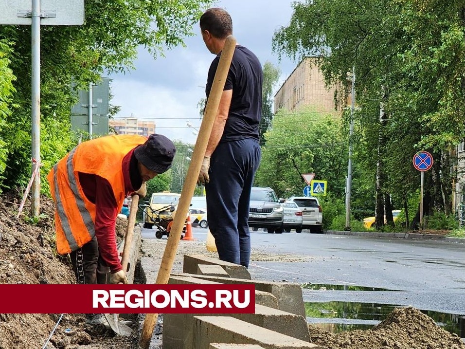 В Лобне на улице Чехова через неделю нанесут разметку на новый асфальт