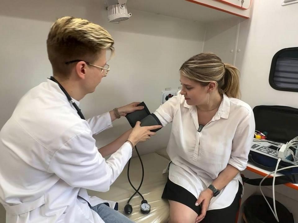 Порядка 15 жителей мытищинской деревни Протасово смогли проверить свое здоровье в мобильном пункте