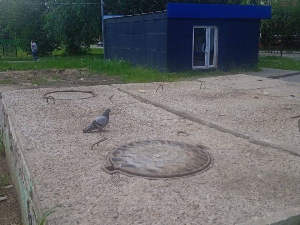 Тепловая камера на Весенней начала парить из-за дождя