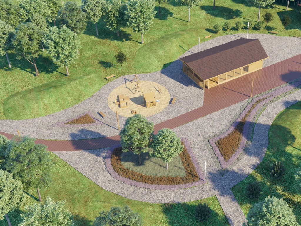 В лесопарке Шариха начали устанавливать современную систему освещения