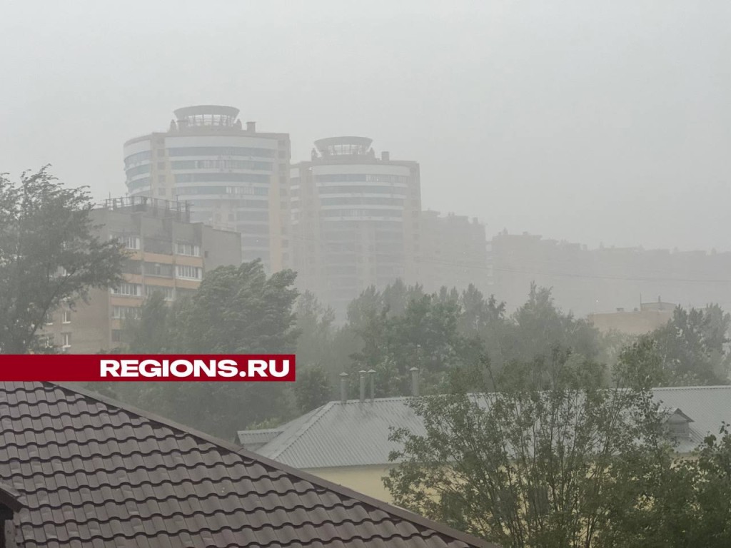 На Реутов обрушился ливень с грозой