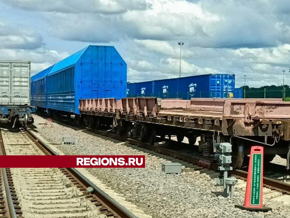 В логистическом центре РЖД под Дмитровом с помощью вагонов-сеток увеличили поток автомобилей из Китая