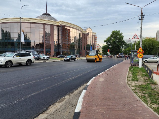 В Раменском идет ремонт дороги на улице Красноармейской