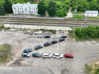 Водители округа выстроили из машин букву Z в поддержку российских военных