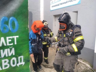На территории Коломенского завода тушили условный пожар