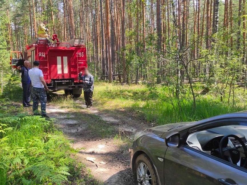 Спасатели помогли семье, застрявшей на автомобиле в шатурском лесу