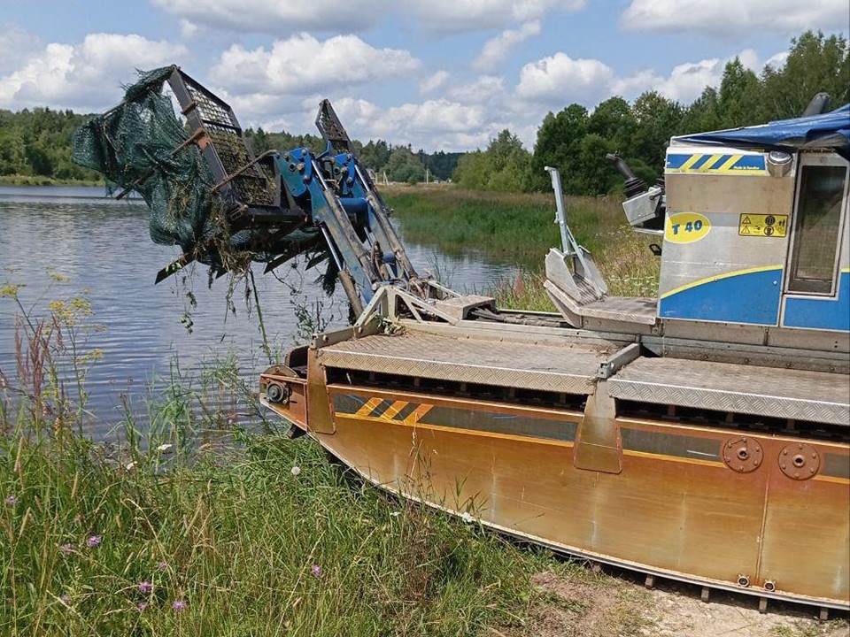 Водоемы в Пушкинском округе расчистили от излишней водной растительности и мусора