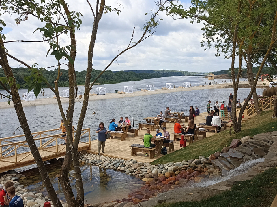 На городских пляжах Серпухова температура воды достигла комфортных значений