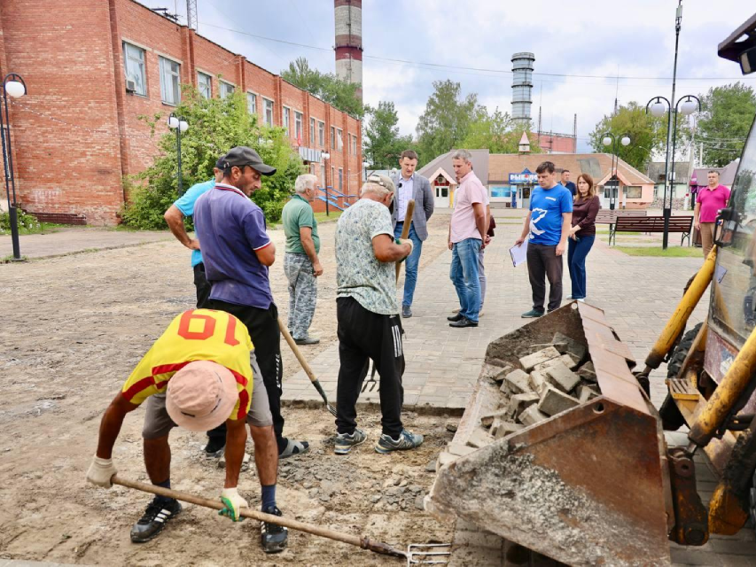 На площади Советской в Электрогорске заменят брусчатку