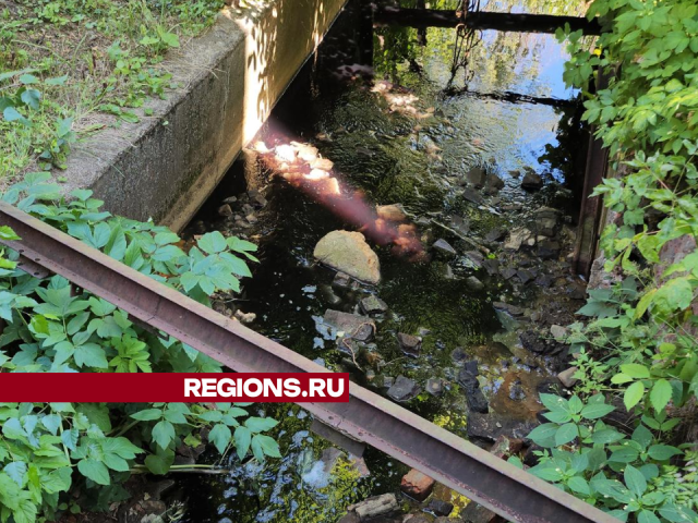 В Егорьевске определяют источник загрязнения ручья