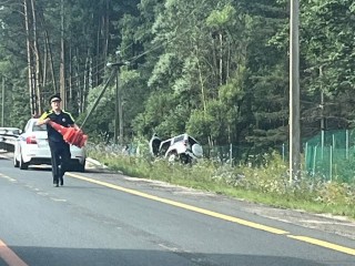 Полицейский УАЗик попал в аварию под Серпуховом