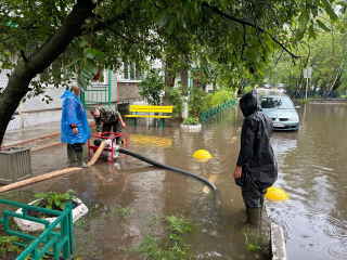 В округе устраняют последствия сильного ливня