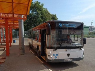 В Луховицах на маршрут № 58 вышел новый автобус ЛиАЗ