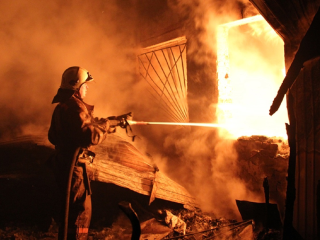 Дачный дом сгорел в городском округе Ступино