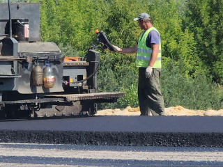 В Люберцах завершаются работы по укладке асфальта на участке трассы М-5 «Урал»