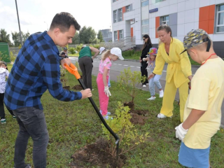 Воспитанники и педагоги детского сада в Боброве поучаствовали в озеленении территории