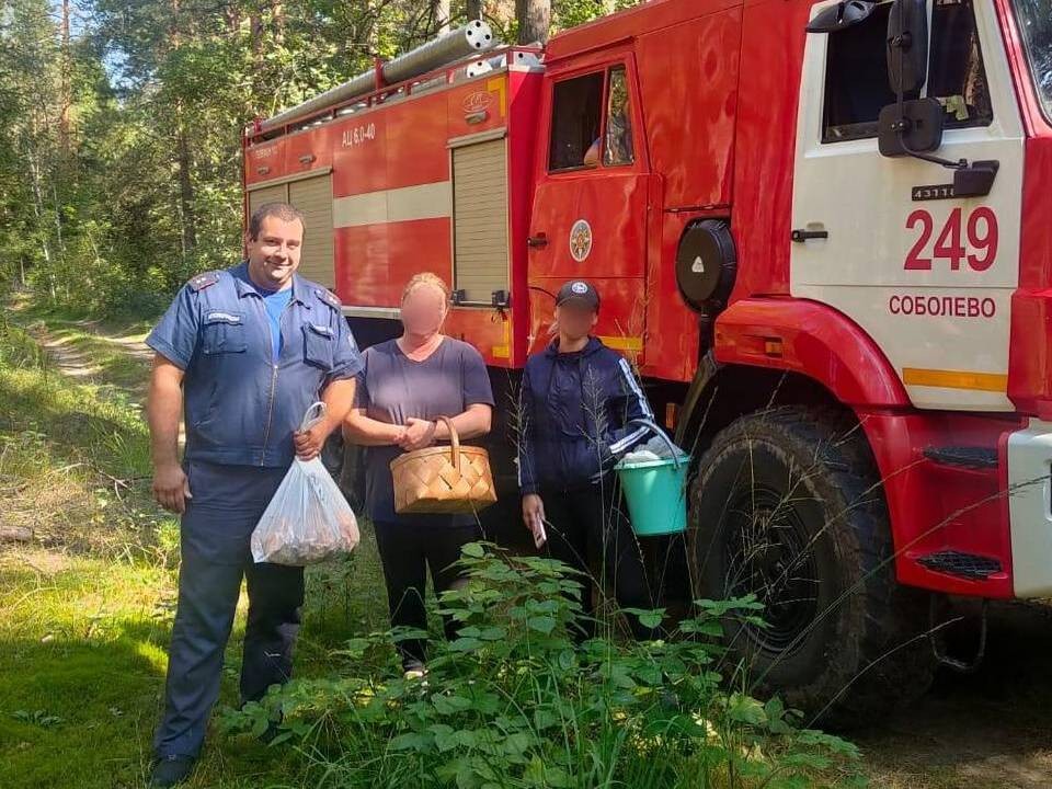 У деревни Соболево спасатели пришли на помощь грибникам