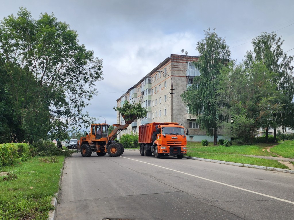 В Рузском округе спилили аварийные деревья около дорог