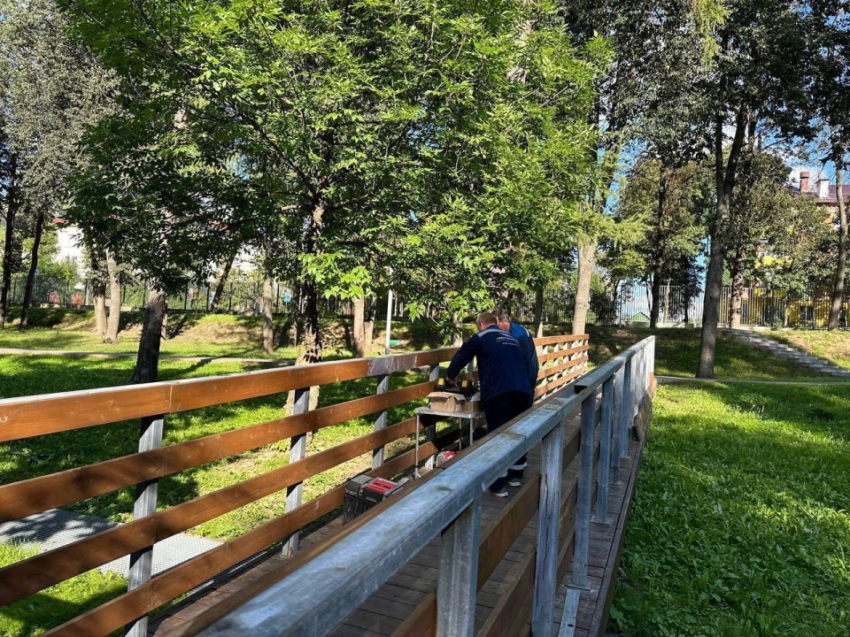 Почти полкилометра кабеля освещения заменят в Центральном парке Истры