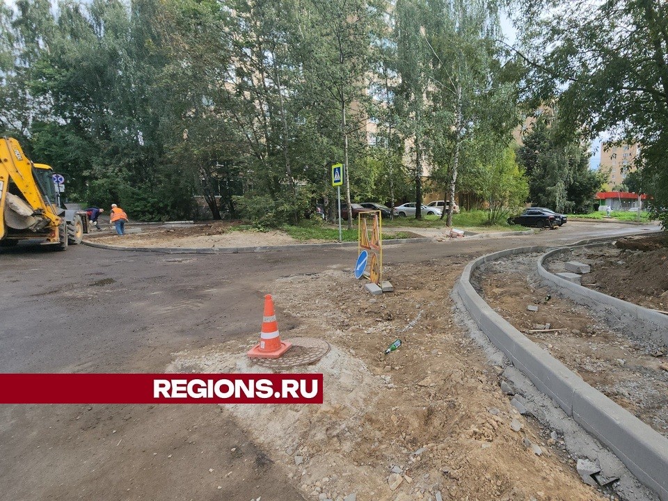 В Долгопрудном ремонтируют сразу три пешеходных дорожки на улице Молодежная