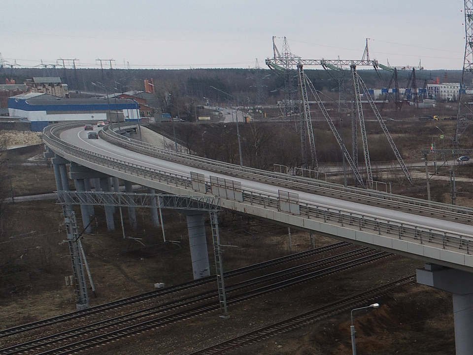 По новому путепроводу жители Люберец смогут свернуть на Лыткарино, не выезжая на Новорязанку