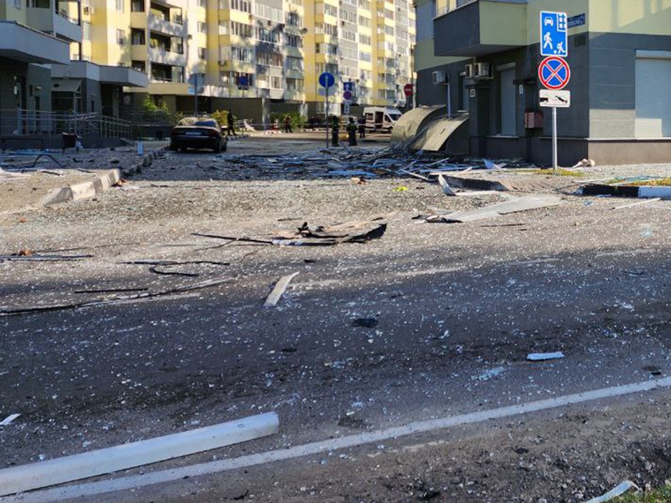 Обломки атаковавшего Подмосковье беспилотника сняли на видео