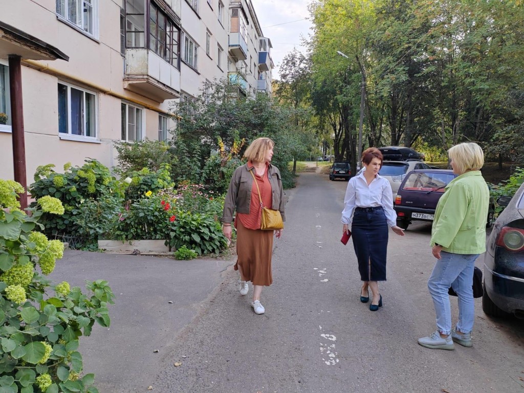 В Дмитрове проверили состояние подъездов, дворов, площадок в двух микрорайонах