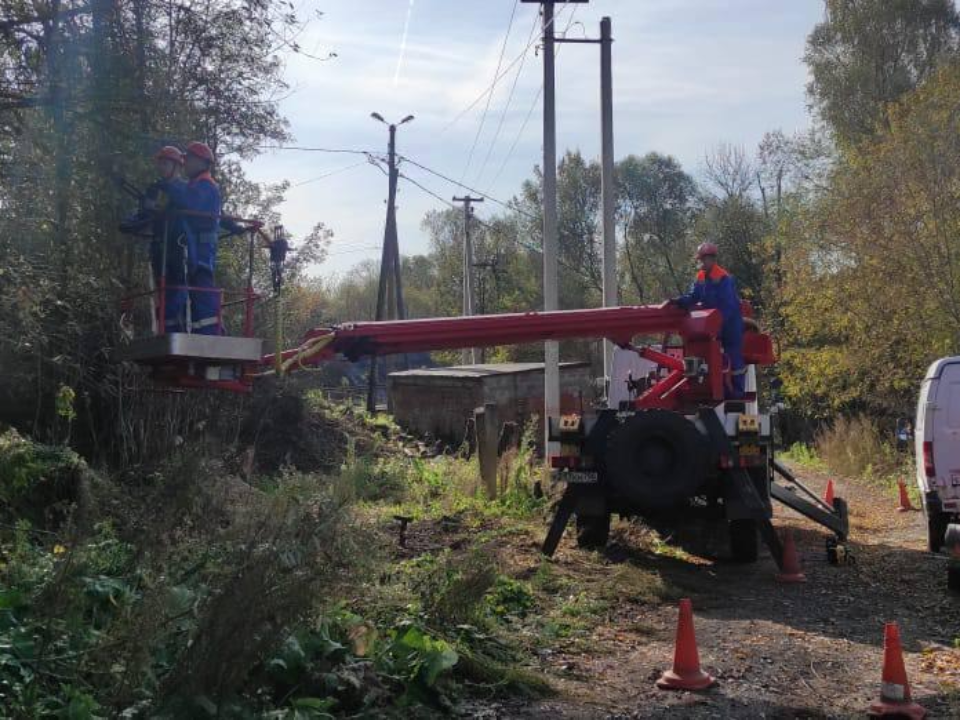 В Клину опилили деревья вдоль ЛЭП, чтобы не допустить обрывов