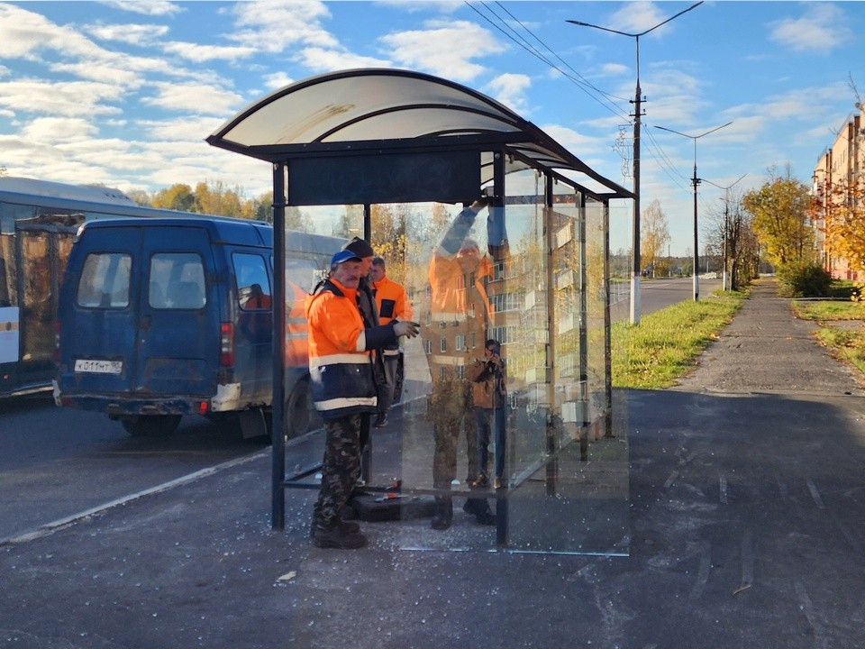 Автобусную остановку устанавливают около пруда в 8-м микрорайоне Одинцова