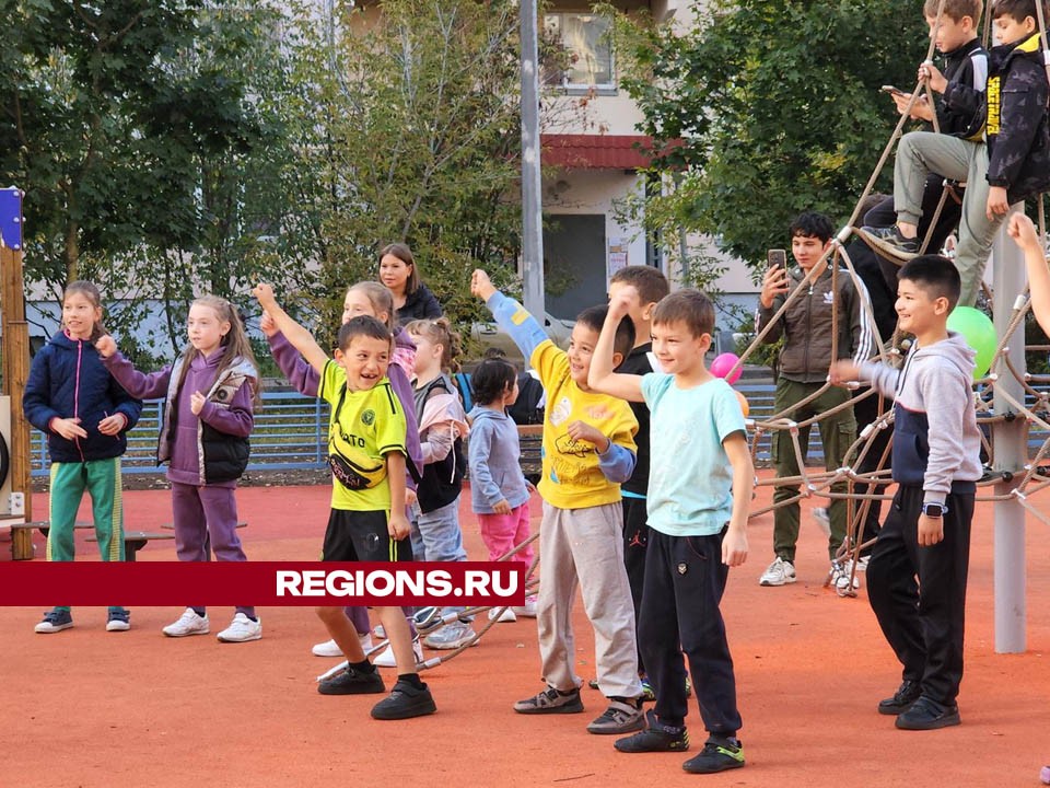 Обновленная игровая зона в Лосино-Петровском стала любимым местом отдыха детворы