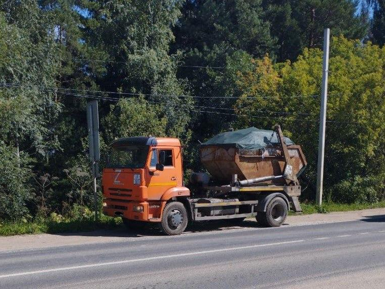 Грузовик в Сергиевом Посаде попался на незаконной перевозке отходов