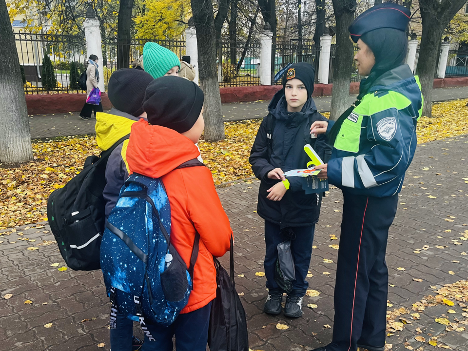 Сотрудники ГИБДД объяснили электростальцам, в чем польза светоотражателей