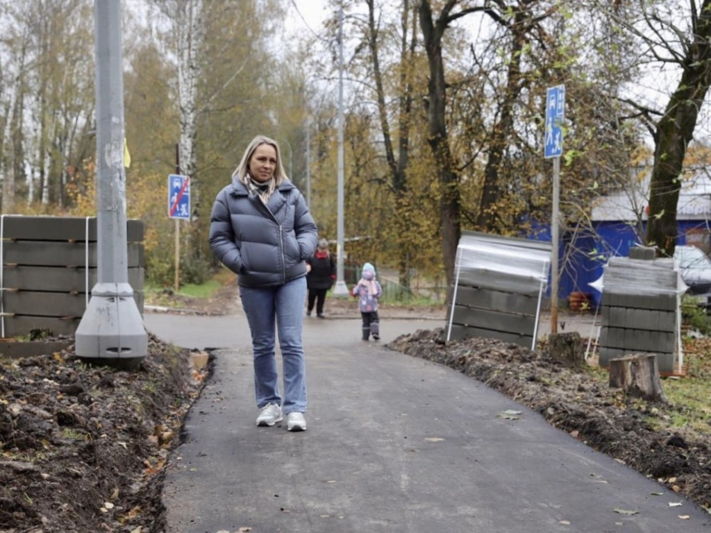 Ремонт тротуаров в Тимоново завершится до конца текущей недели