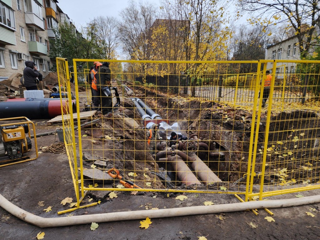 В Черноголовке работы по подключению домов к новой теплотрассе на завершающем этапе