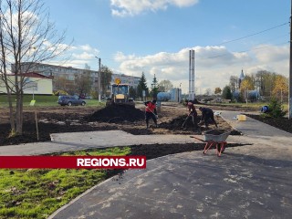 Благоустройство нового сквера завершается в поселке Усады