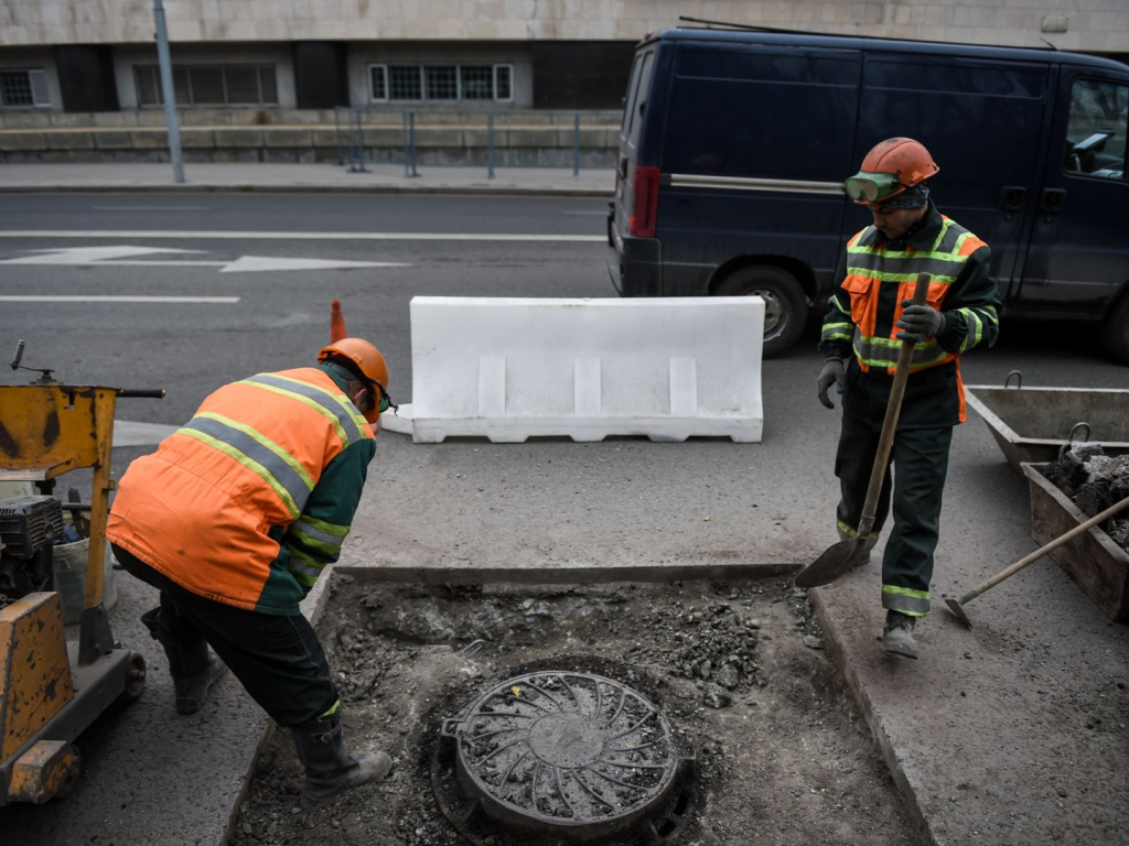 В Сергиевом Посаде восстановили коллектор, рухнувший во время ремонта