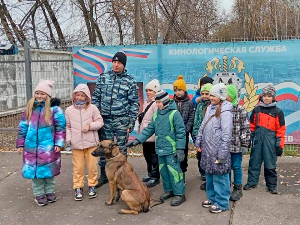 Королевские школьники познакомились с работой кинологов и их четвероногих коллег