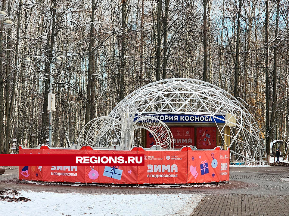 Центральный городской парк Королева начали украшать к Новому году