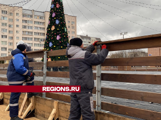 На катке «Елочка» в Истре идут последние приготовления перед открытием