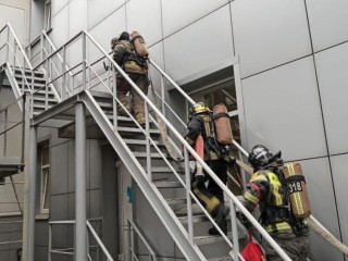 Учение по тушению пожара на электростанции провели в Звенигороде